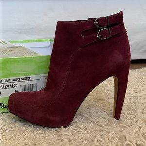 Sam Edelman suede booties - Kit burgundy size 7